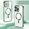 50043 1 techsuit luxury crystal magsafe puzdro pre iphone 15 pro tmavozelene deep green