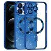 32164 7 techsuit luxury glitter magsafe obal na iphone 12 pro deep modra
