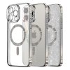 50163 techsuit luxury glitter magsafe puzdro pre iphone 13 pro strieborne silver