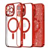 50352 techsuit luxury glitter magsafe puzdro pre iphone 15 pro max cervene red