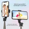 57561 4 techsuit mini selfie stick l10 so stabilnym stojanom dialkovym ovladanim bluetooth 360 otocenim hlinikovou konstrukciou 68 cm cierny