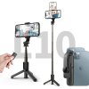57561 1 techsuit mini selfie stick l10 so stabilnym stojanom dialkovym ovladanim bluetooth 360 otocenim hlinikovou konstrukciou 68 cm cierny