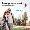 57564 4 techsuit selfie stick l02s so stabilnym stojanom dialkovym ovladanim bluetooth osvetlenim nerezovou konstrukciou 104 cm cierny