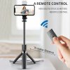 57564 6 techsuit selfie stick l02s so stabilnym stojanom dialkovym ovladanim bluetooth osvetlenim nerezovou konstrukciou 104 cm cierny