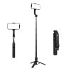 40121 3 techsuit selfie tyc l12 stabilny hlinikovy stativ skladaci a prenosny s bezdrotovym dialkovym ovladanim 106 cm cierna