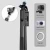 40997 1 techsuit selfie tyc q05 stabilny stativ s bluetooth dialkovym ovladanim 360 otacanim nehrdzavejuca ocel 158 cm cierna