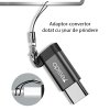 32338 2 yesido adapter otg gs04 micro usb na type c plug play 480 mb s cierny