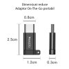 32338 4 yesido adapter otg gs04 micro usb na type c plug play 480 mb s cierny