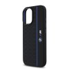 58812 5 bmw magsafe silikonovy kryt m s hexagonalnou modrou liniou pre iphone 16 cierny