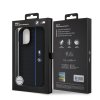 58812 6 bmw magsafe silikonovy kryt m s hexagonalnou modrou liniou pre iphone 16 cierny