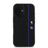 58812 1 bmw magsafe silikonovy kryt m s hexagonalnou modrou liniou pre iphone 16 cierny