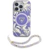 72219 guess iml palm trees triangle with pearl strap magsafe kryt na iphone 16 pro max fialovy