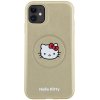 59091 4 hello kitty hardcase leather kitty head magsafe kryt na iphone 11 zlaty