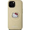 59082 5 hello kitty hardcase leather kitty head magsafe kryt na iphone 15 zlaty