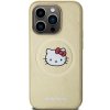 59088 5 hello kitty hardcase leather kitty head magsafe kryt na iphone 15 pro max zlaty