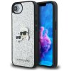 72273 karl lagerfeld hardcase glitter fixed kryt na iphone 16e strieborny karl choupette head