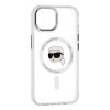 58701 1 karl lagerfeld iml magsafe kryt na iphone 15 plus biela metalicka karlova hlava