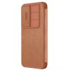68478 2 nillkin qin pro leather case puzdro na samsung galaxy s25 plus hnede