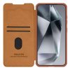 68478 4 nillkin qin pro leather case puzdro na samsung galaxy s25 plus hnede