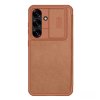 68478 nillkin qin pro leather case puzdro na samsung galaxy s25 plus hnede