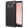 64329 7 techsuit carbon silicone kryt na samsung galaxy s8 plus cierny