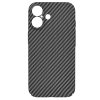 60477 3 techsuit carbonite fibershell kryt na iphone 16 cierny