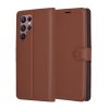 68307 6 techsuit leather folio puzdro na samsung galaxy s22 ultra 5g hnedy