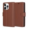 63810 6 techsuit leather folio puzdro na iphone 14 pro hnedy