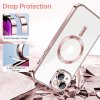 59541 2 techsuit luxury crystal magsafe kryt na iphone 14 plus ruzovy