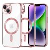 59541 techsuit luxury crystal magsafe kryt na iphone 14 plus ruzovy