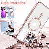59562 2 techsuit luxury crystal magsafe kryt na iphone 14 pro ruzovy