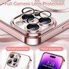59562 3 techsuit luxury crystal magsafe kryt na iphone 14 pro ruzovy