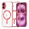 61113 6 techsuit luxury crystal magsafe kryt na iphone 16 plus cerveny