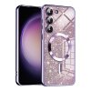 67050 techsuit luxury glitter magsafe puzdro na samsung galaxy s23 plus svetlofialovy