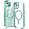 72495 techsuit luxury glitter magsafe puzdro pre iphone 14 plus svetlozelene