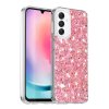 70698 techsuit sparkly glitter puzdro na samsung galaxy a16 4g a16 5g ruzovy