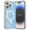 59376 7 techsuit sparkly glitter magsafe kryt na iphone 14 pro modry