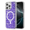 60471 techsuit sparkly glitter magsafe kryt na iphone 16 pro max fialovy