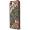 87747 3 guess hardcase 4g flower print magsafe tvrdy obal na iphone 16e hnedy