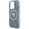 87717 5 guess iml metal glitter 4g circle triangle magsafe obal na iphone 16 pro modry