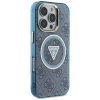 87717 3 guess iml metal glitter 4g circle triangle magsafe obal na iphone 16 pro modry