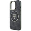 87720 5 guess iml metal glitter 4g circle triangle magsafe obal na iphone 16 pro max cierny