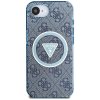 87693 2 guess iml metal glitter 4g circle triangle magsafe obal na iphone 16e modry