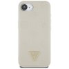 87735 2 guess peony grained hot stamp triangle logo magsafe kozene puzdro na iphone 16e bezovy