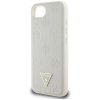 87735 5 guess peony grained hot stamp triangle logo magsafe kozene puzdro na iphone 16e bezovy