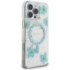 77466 3 guess hardcase resin flowers and glitter magsafe puzdro pre iphone 16 pro max tyrkysove