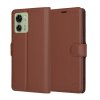 85515 6 techsuit leather folio kozene knizkove puzdro na motorola edge 40 edge 2023 hnede