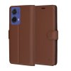 85698 6 techsuit leather folio kozene knizkove puzdro na motorola moto g85 hnede