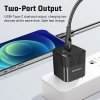 82626 3 techsuit premium tiny series sietova nabijacka chpd216 gan usb qc3 0 usb c pd25w cierna