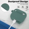 81666 5 techsuit silicone puzdro pre airpods 3 ultratenke hladke tmavozelene